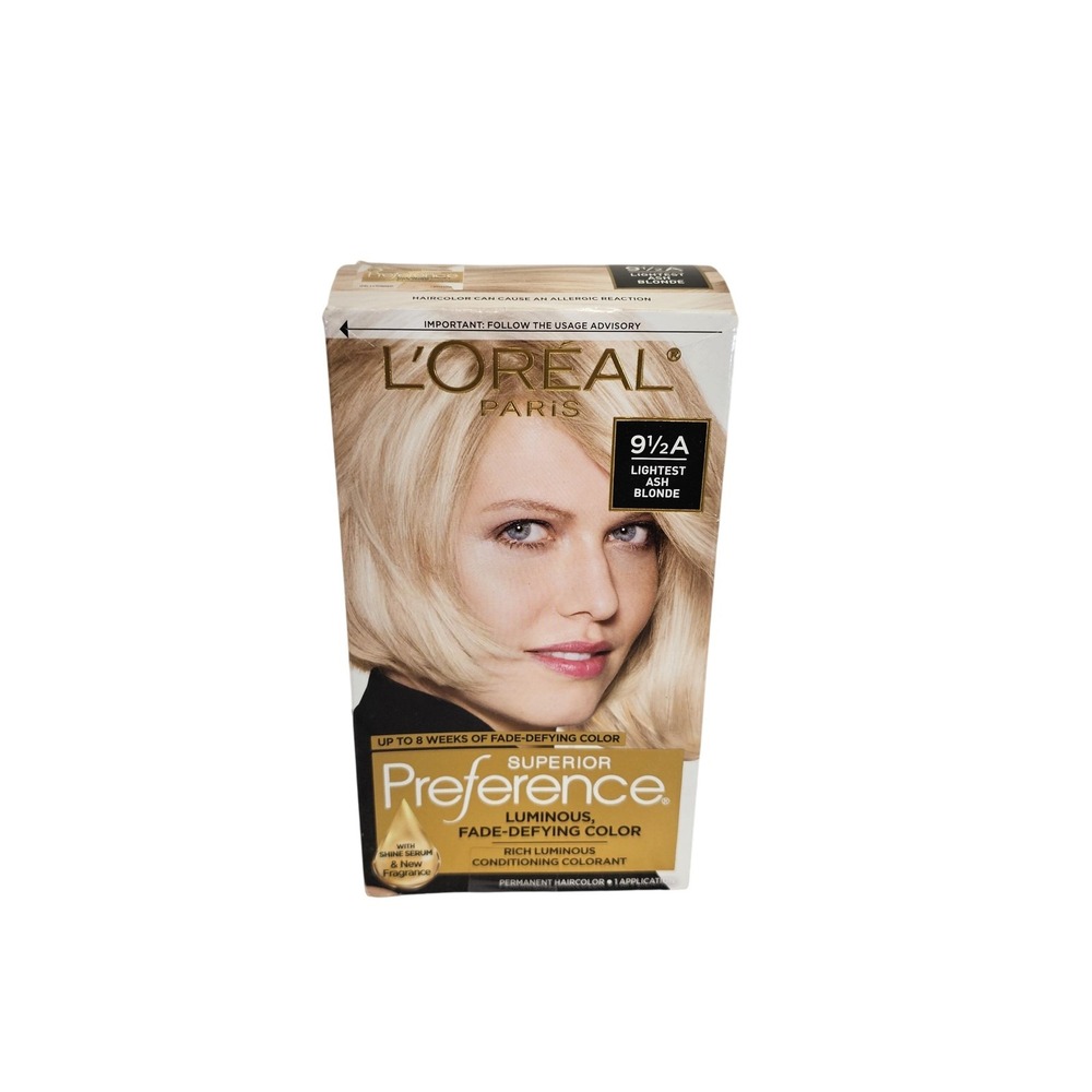 L'Oreal Paris Superior Preference Hair Dye Color 9 1/2A Lightest Ash Blonde New